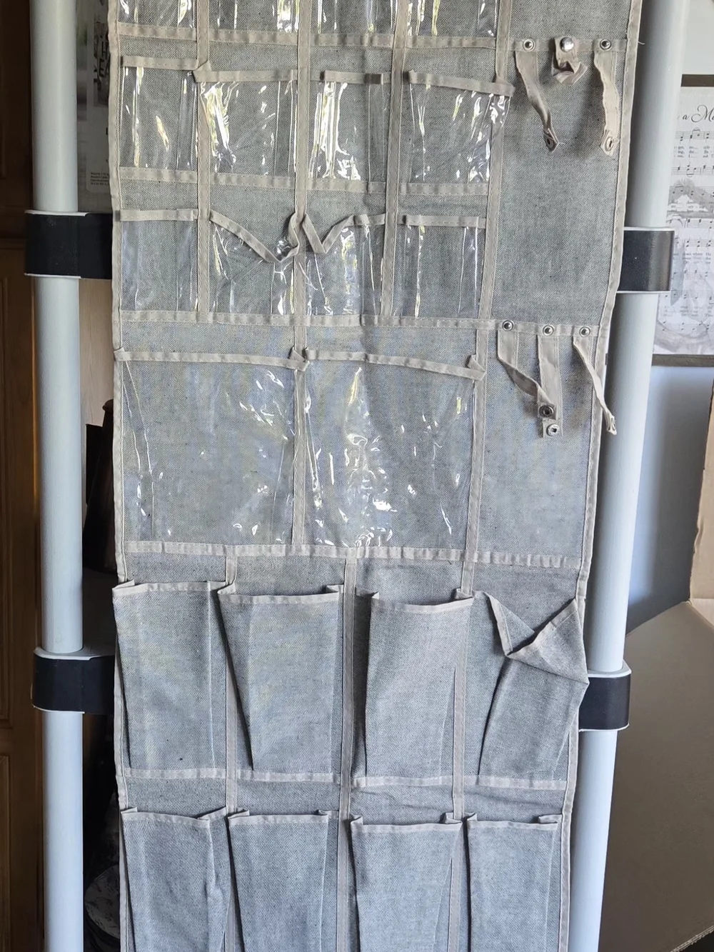 Gray Hanging Over-the-Door Pocket Organizer - Brand Unspecified
